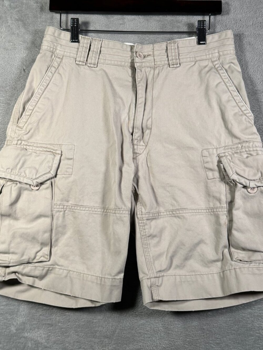 Polo Ralph Lauren Cargo Shorts Mens 31 Tan Beige Classic Cotton Vintage